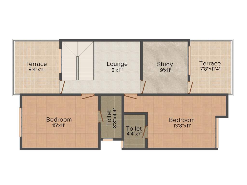 Rakhi Constructions Flower City 3BHK+3T (1,820 sq ft)