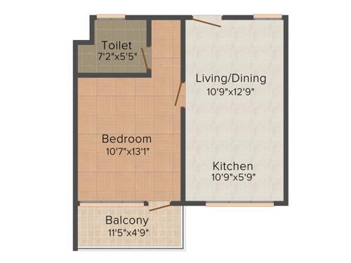 Amarnath Aggarwal Amravati Hills 1BHK+1T (671 sq ft) Amarnath Aggarwal Amravati Hills 1BHK+1T (671 sq ft)