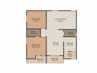 Shivashakthi Orchids (2BHK+2T (1,195 sq ft) 1195 sq ft) Shivashakthi Orchids (2BHK+2T (1,195 sq ft) 1195 sq ft)