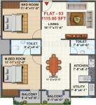 Shivashakthi Orchids (2BHK+2T (1,115 sq ft) 1115 sq ft) Shivashakthi Orchids (2BHK+2T (1,115 sq ft) 1115 sq ft)
