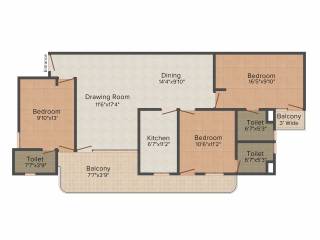 Amarnath Aggarwal Amravati Apartments 3BHK+3T (1,471 sq ft) Amarnath Aggarwal Amravati Apartments 3BHK+3T (1,471 sq ft)