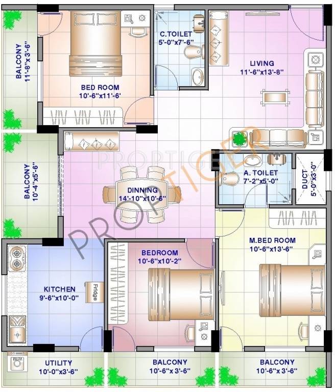 Sowparnika Sanvi (3BHK+2T (1,556 sq ft) 1556 sq ft) Sowparnika Sanvi (3BHK+2T (1,556 sq ft) 1556 sq ft)