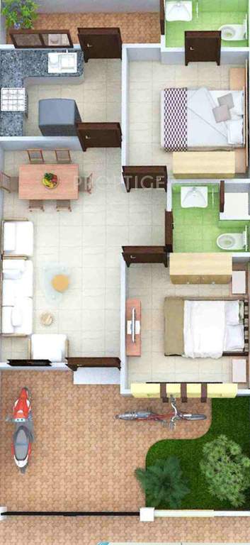 Shrishti Shree Dham Residency (2BHK+2T (800 sq ft) 800 sq ft)