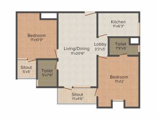Vipul Pratham Apartments (2BHK+2T (1,160 sq ft) 1160 sq ft) Vipul Pratham Apartments (2BHK+2T (1,160 sq ft) 1160 sq ft)
