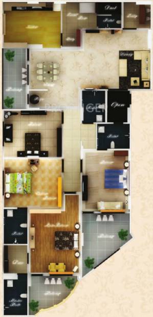 Mantri Imperial (4BHK+5T (2,443 sq ft) 2443 sq ft)