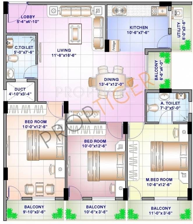Sowparnika Sanvi (3BHK+2T (1,520 sq ft) 1520 sq ft) Sowparnika Sanvi (3BHK+2T (1,520 sq ft) 1520 sq ft)