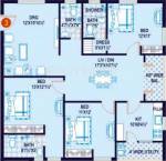 Jubilee Surya (3BHK+3T (1,558 sq ft) 1558 sq ft)