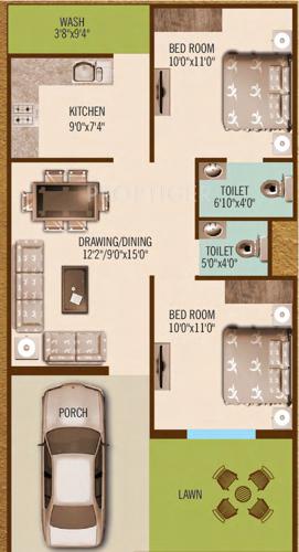 Amaltas Golden Mile (2BHK+2T (965 sq ft) 965 sq ft)