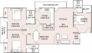 Vidhan Eleena (3BHK+3T (1,634 sq ft) 1634 sq ft) Vidhan Eleena (3BHK+3T (1,634 sq ft) 1634 sq ft)
