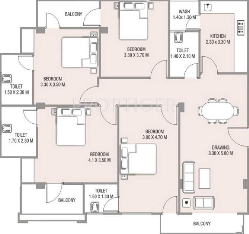 Vidhan Eleena (4BHK+4T (1,716 sq ft) 1716 sq ft)