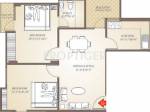 Balaji Dham Narayan Dham Residency Floor Plan (2BHK+1T (950 sq ft) 950 sq ft)