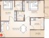 Balaji Dham Narayan Dham Residency Floor Plan (2BHK+2T (1,050 sq ft) 1050 sq ft)