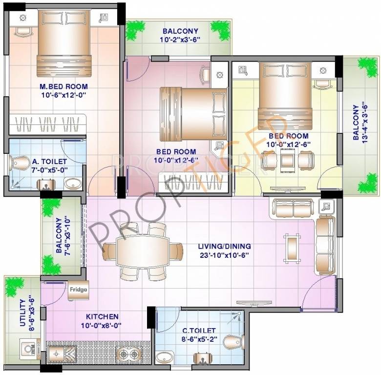 Sowparnika Sanvi (3BHK+2T (1,340 sq ft) 1340 sq ft) Sowparnika Sanvi (3BHK+2T (1,340 sq ft) 1340 sq ft)