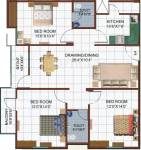 Floor Plan (3BHK+2T (1,360 sq ft) 1360 sq ft) Amaltas Group Avenue Floor Plan (3BHK+2T (1,360 sq ft) 1360 sq ft)