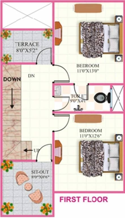  pink city Floor Plan First Floor Plan