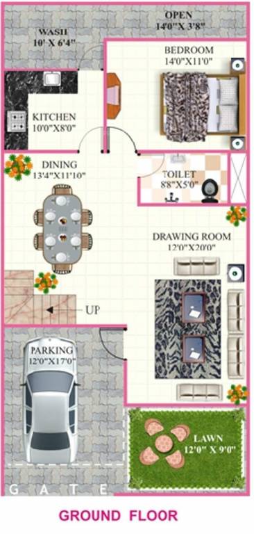  pink city Floor Plan Lower Ground Floor Plan