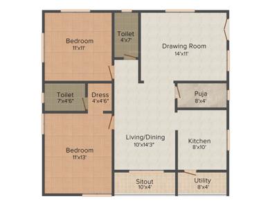 Siva TRR Classic Towers (2BHK+2T (1,200 sq ft) + Pooja Room 1200 sq ft) Siva TRR Classic Towers (2BHK+2T (1,200 sq ft) + Pooja Room 1200 sq ft)