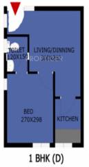 Penta Homes Smart Homes Floor Plan (1BHK+1T)