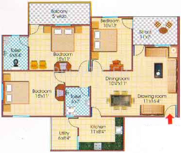 RSR Housing and Construction Pvt Ltd Opel Avenue (3BHK+2T (1,900 sq ft) 1900 sq ft)