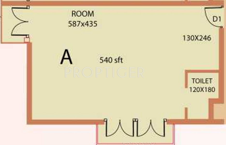 AC Grace Studio (1BHK+1T (540 sq ft) 540 sq ft)