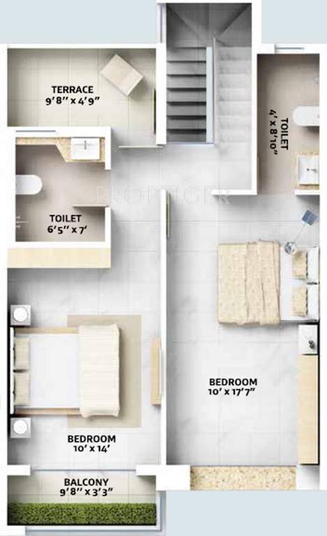 Global Ananta (3BHK+3T (1,523 sq ft) 1523 sq ft)