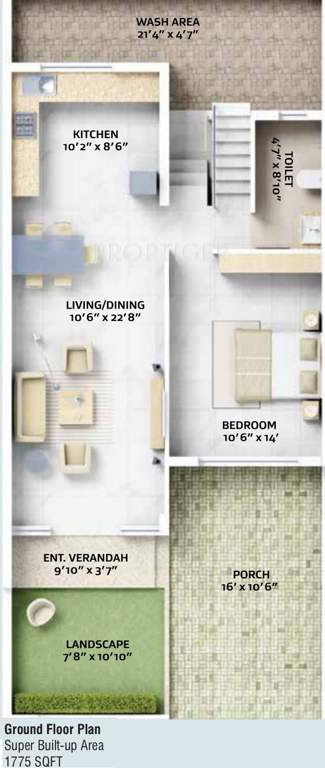 Global Ananta (3BHK+3T (1,775 sq ft) + Study Room 1775 sq ft)