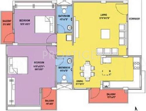 HMR Elites (2BHK+2T (1,350 sq ft) 1350 sq ft)