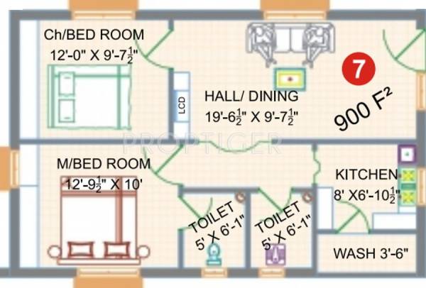 Balakrishna Towers (2BHK+2T (900 sq ft) 900 sq ft) Balakrishna Towers (2BHK+2T (900 sq ft) 900 sq ft)