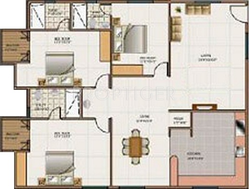 Arya Honey Comforts (3BHK+3T (1,980 sq ft) 1980 sq ft)