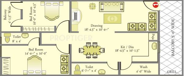 Lorven Paras Heights (2BHK+2T (1,020 sq ft)   Pooja Room 1020 sq ft)