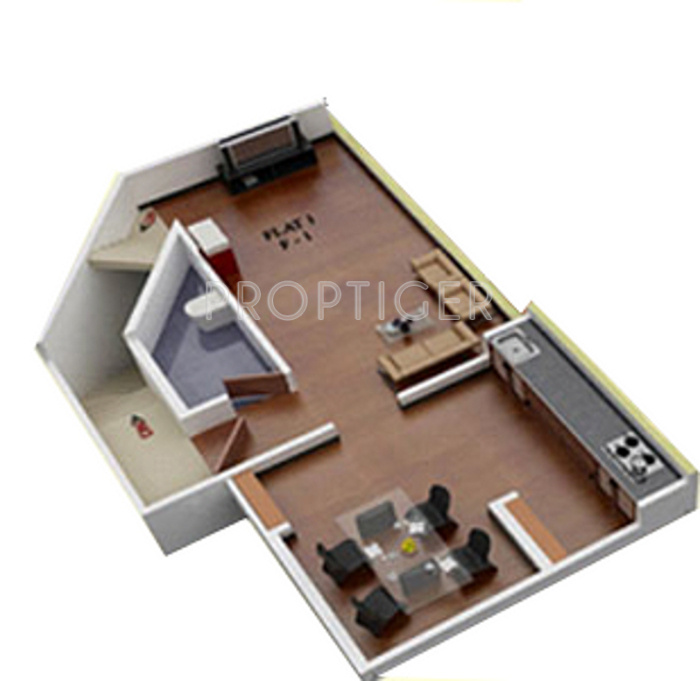 Universal Ganges Apartments (2BHK+3T (1,294 sq ft) 1294 sq ft)