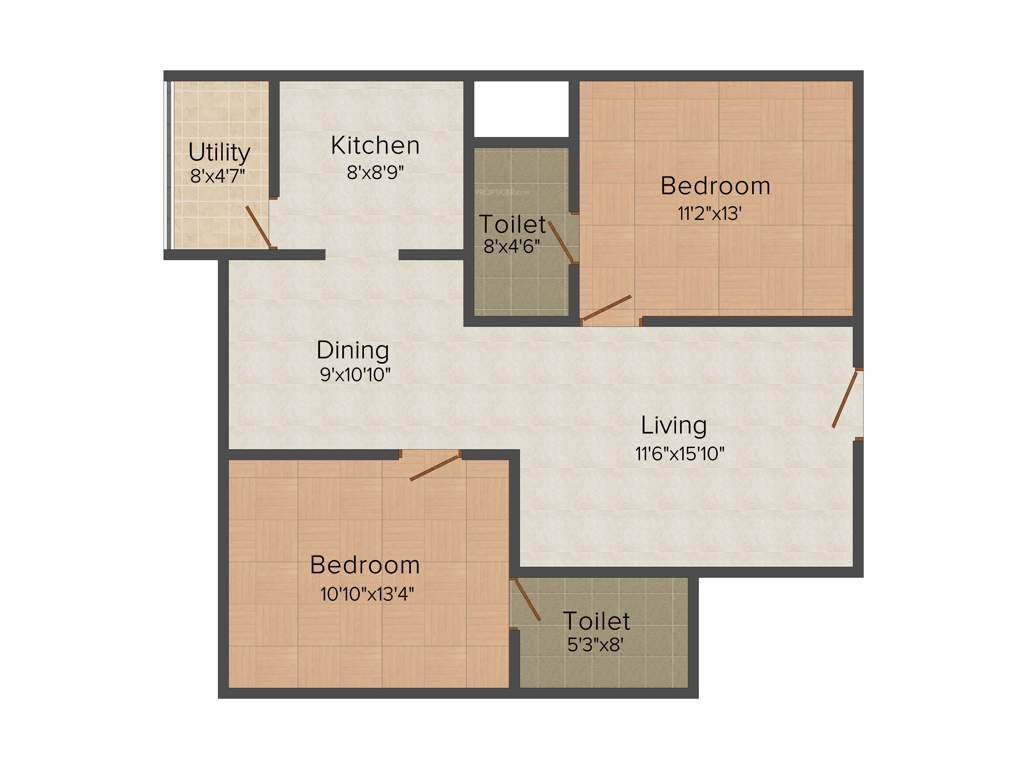 Soundarya Kamakshi (2BHK+2T (1,050 sq ft) 1050 sq ft)