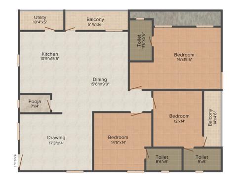 Sahiti Sumukhi Orbit (3BHK+3T (2,415 sq ft) 2415 sq ft)