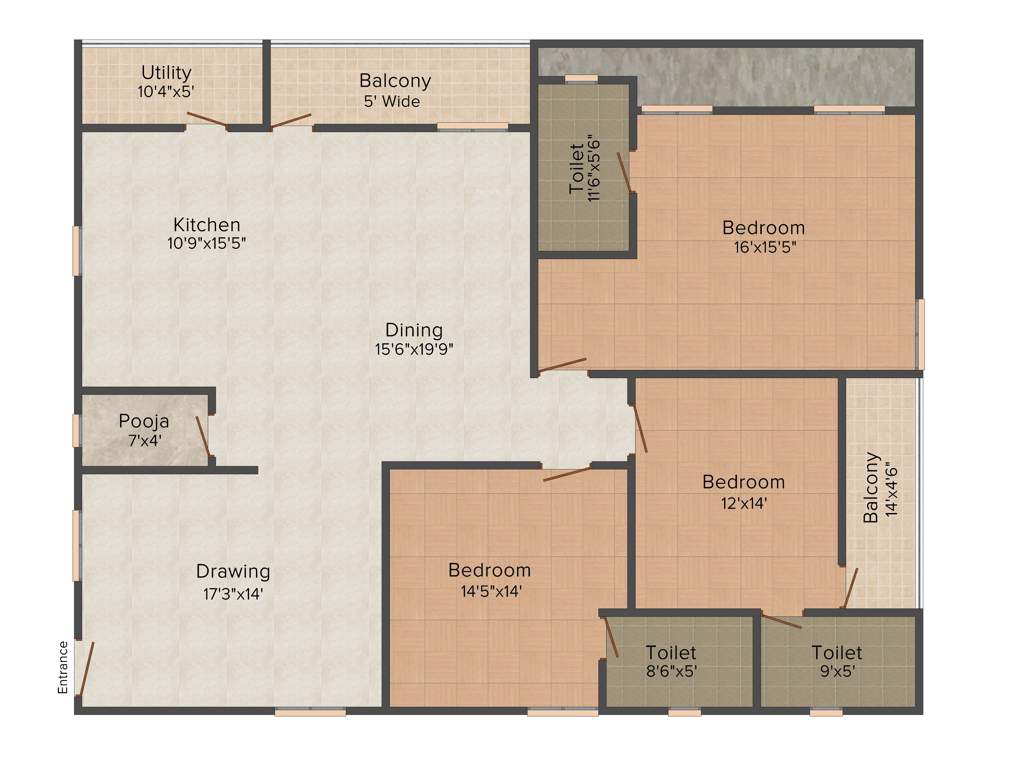 Sahiti Sumukhi Orbit (3BHK+3T (2,415 sq ft) 2415 sq ft)
