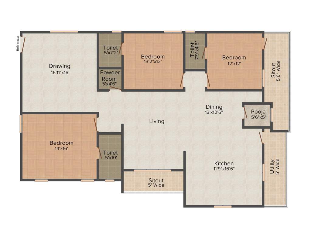 Sahiti Sumukhi Orbit (3BHK+3T (2,610 sq ft) 2610 sq ft)