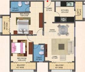 Kolte Patil Whispering Meadows (2BHK+2T (1,306 sq ft) 1306 sq ft) Kolte Patil Whispering Meadows (2BHK+2T (1,306 sq ft) 1306 sq ft)