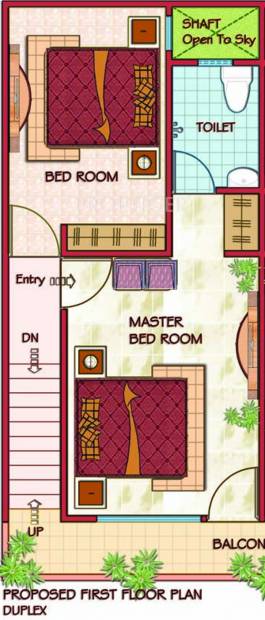 Habitech Group Signature Homez First Floor Plan (2BHK+2T (450 sq ft) 450 sq ft)