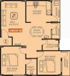 S4 Sky (2BHK+2T (1,080 sq ft) 1080 sq ft)