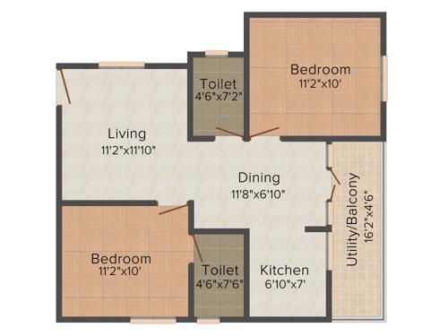 Kumari Sri Nilayam (2BHK+2T (1,000 sq ft) 1000 sq ft)