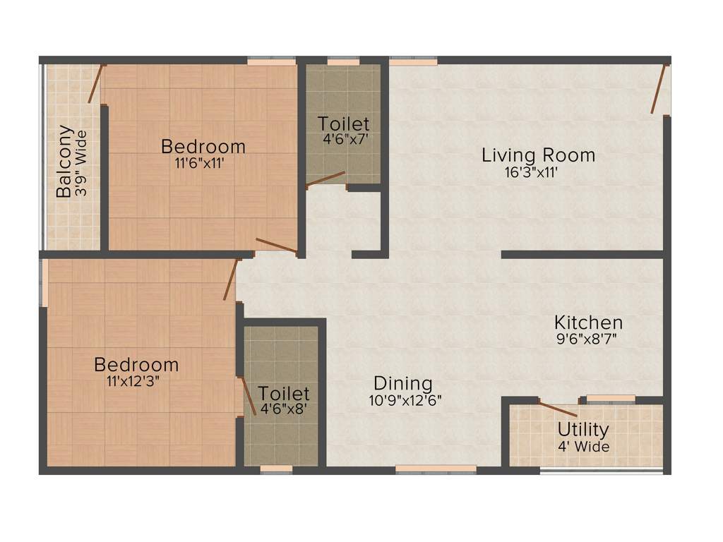 Sri Sai Tirumala Constructions Jewel Gardens (2BHK+2T (1,200 sq ft) 1200 sq ft)
