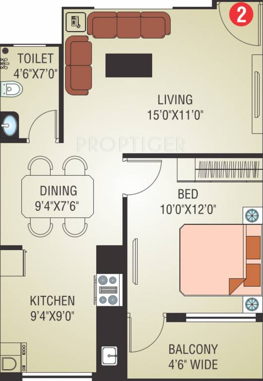Matha Opal (1BHK+1T (720 sq ft) 720 sq ft)