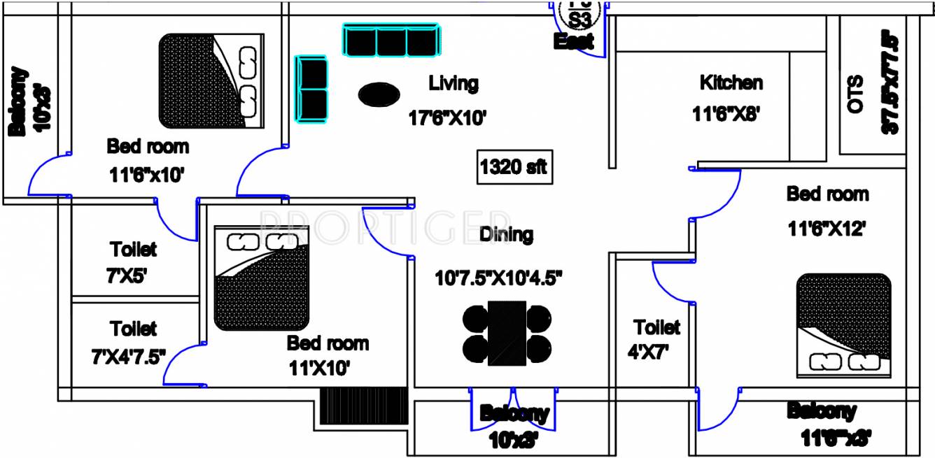 Harini Aishwaryam (3BHK+3T (1,320 sq ft) 1320 sq ft) Harini Aishwaryam (3BHK+3T (1,320 sq ft) 1320 sq ft)