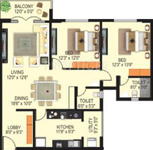 Designer Homes Summit (2BHK+2T (1,335 sq ft) 1335 sq ft) Designer Homes Summit (2BHK+2T (1,335 sq ft) 1335 sq ft)