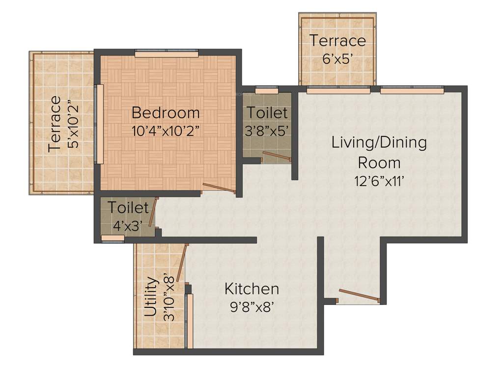 Shree Bhagwati Rudraksh (1BHK+1T (677 sq ft) 677 sq ft)