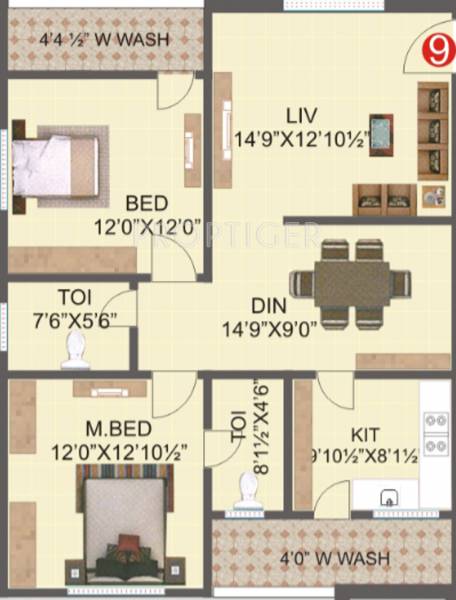 Magna Lake View (2BHK+2T (1,265 sq ft) 1265 sq ft) Magna Lake View (2BHK+2T (1,265 sq ft) 1265 sq ft)