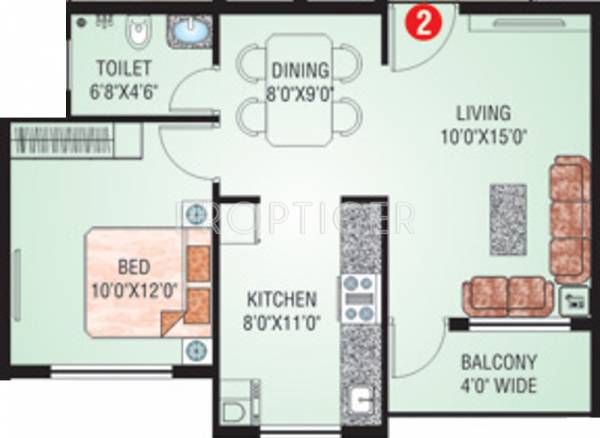 Matha Diamond (1BHK+1T (690 sq ft) 690 sq ft)