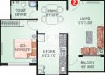 Matha Pearl (1BHK+1T (690 sq ft) 690 sq ft)