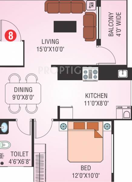 Matha Crystal (1BHK+1T (690 sq ft) 690 sq ft) Matha Crystal (1BHK+1T (690 sq ft) 690 sq ft)