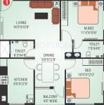 Matha Crystal (2BHK+2T (990 sq ft) 990 sq ft)