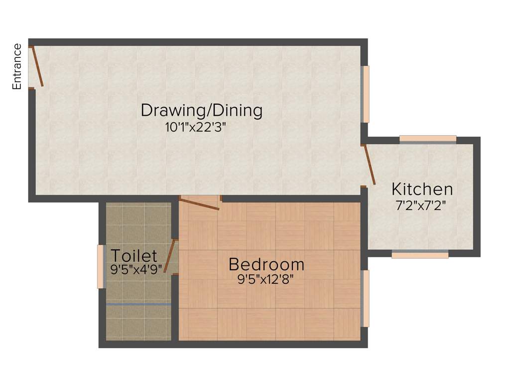 Cheloor Krishna Prasadam (1BHK+1T (667 sq ft) 667 sq ft)